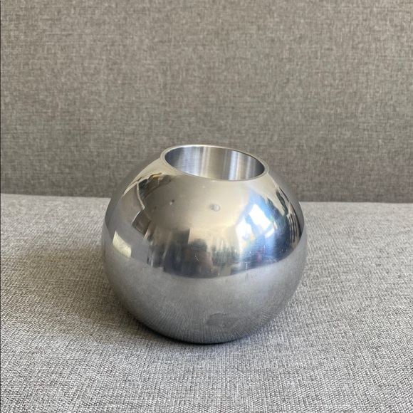 Sophisticated Silver Candle Holder Accent - Picture 3 of 3